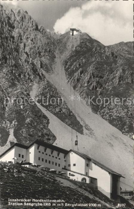Innsbruck Nordkettenbahn Station Seegrube mit Bergstation
