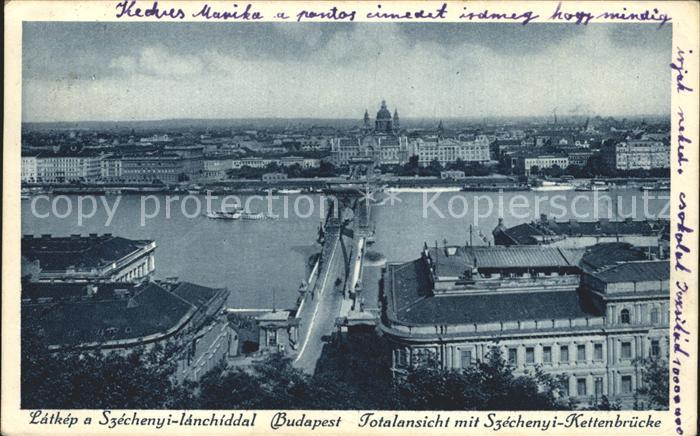 Budapest Totalansicht mit Szechenyi Kettenbrücke