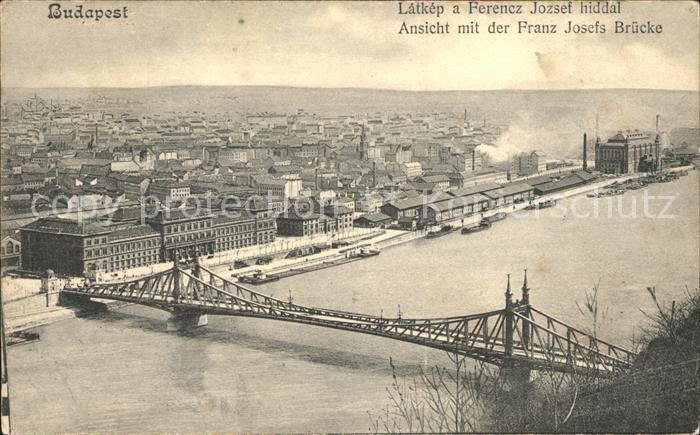 Budapest Panorama mit Franz Josefs Brücke