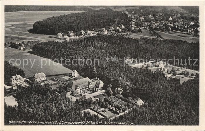 Koenigsfeld Schwarzwald Kindersanatorium Fliegeraufnahme