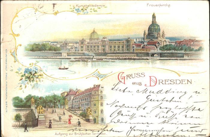 DRESDEN Elbe Frauenkirche Kunstakademie