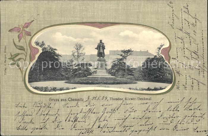 CHEMNITZ Sachsen Theodor Koerner Denkmal