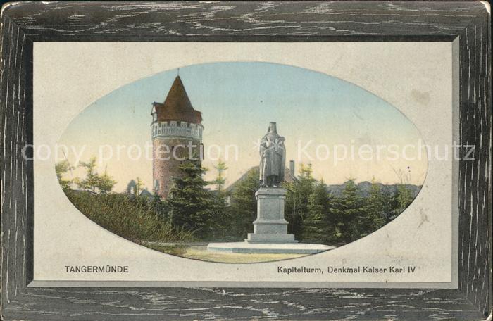 Tangermuende Kapitelturm Denkmal Kaiser Karl IV