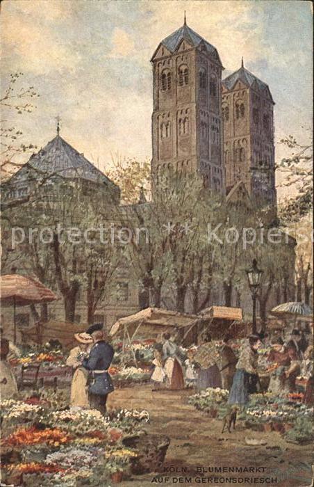 Koeln Rhein Blumenmarkt Gereonsdriesch