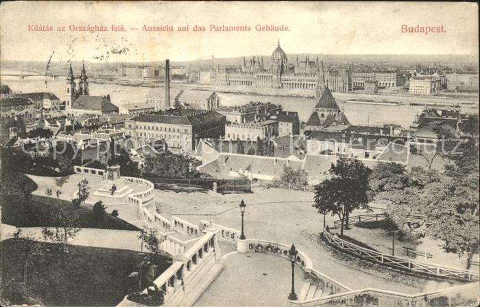 Budapest Parlament Gebäude Fliegeraufnahme