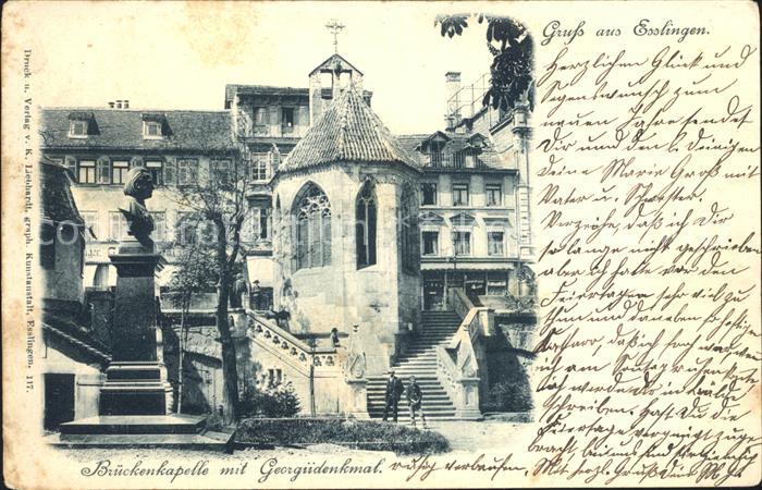 Esslingen Neckar Brueckenkapelle Georgiidenkmal