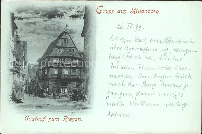 Miltenberg Main Gasthof Zum Riesen