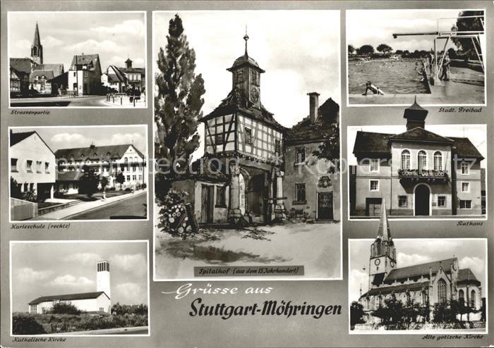 Moehringen Stuttgart Rathaus Spitalhof Freibad