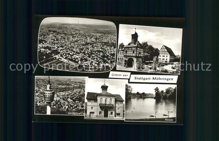 Moehringen Stuttgart Fernsehturm Riedsee