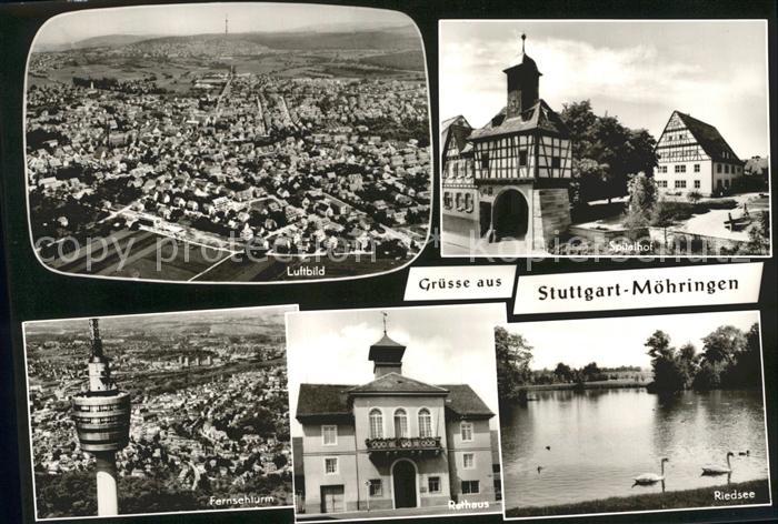 Moehringen Stuttgart Spitalhof Fernsehturm Riedsee