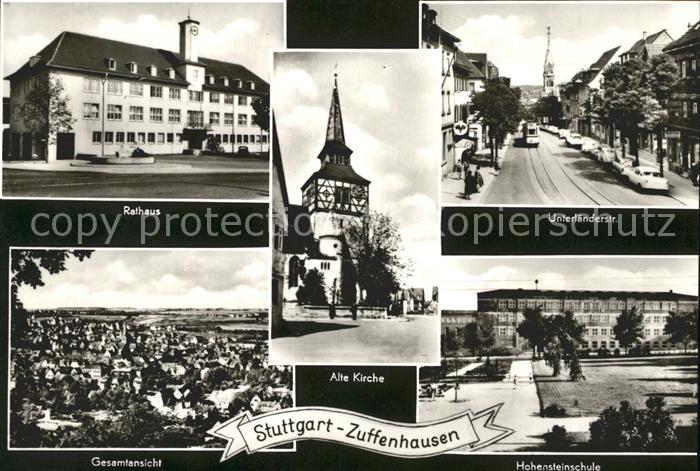 Zuffenhausen Rathaus Hohensteinschule Kirche