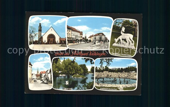 Vaihingen Stuttgart Freibad Rosental Kirche