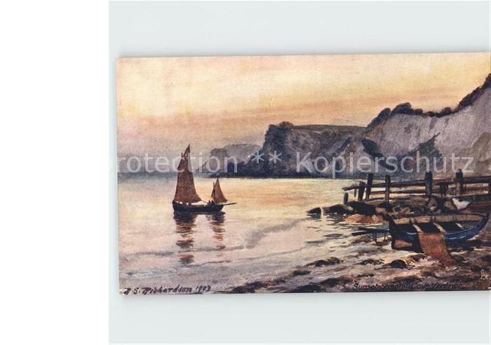 Ventnor Isle of Wight Sunset Steephill Cove R. E. Richardson
