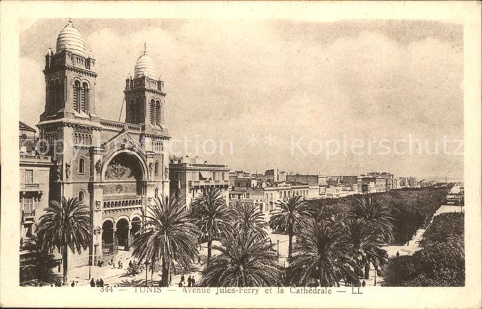Tunis Avenue Jules-Ferry Cathedrale