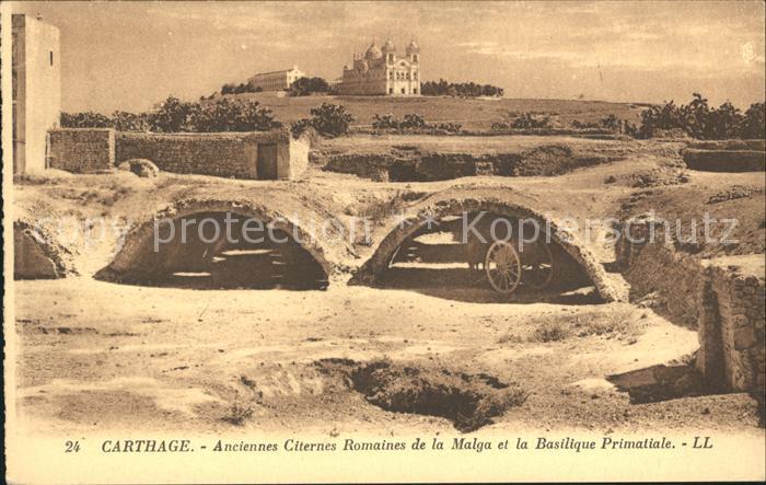 Carthage Karthago Anciennes Citernes Romaines Malga Basilique Primatiale