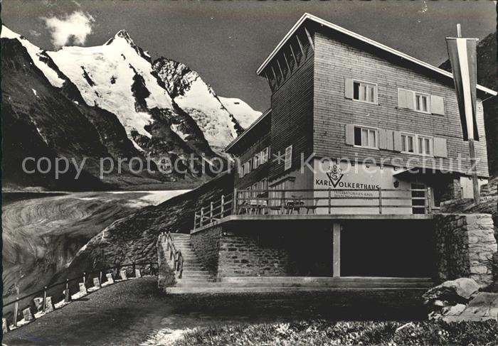 Grossglockner Hochalpenstrasse Marienhoehe Karl Volkert Haus Pasterzengletscher