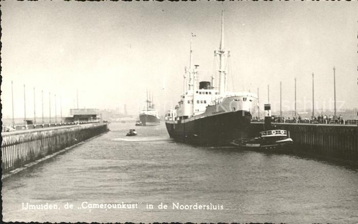 Dampfer Oceanliner Ijmuiden Camerounkust Noordersluis