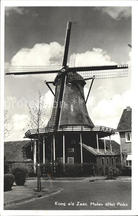 Windmuehle Koog Zaan Molen Het Pink