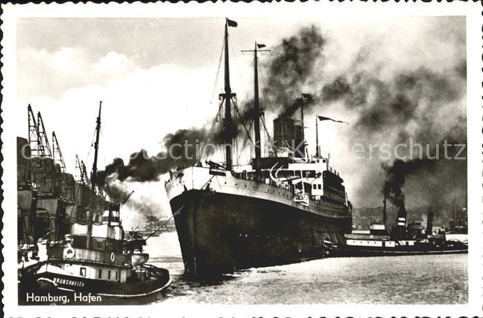 Dampfer Oceanliner Hamburg Hafen