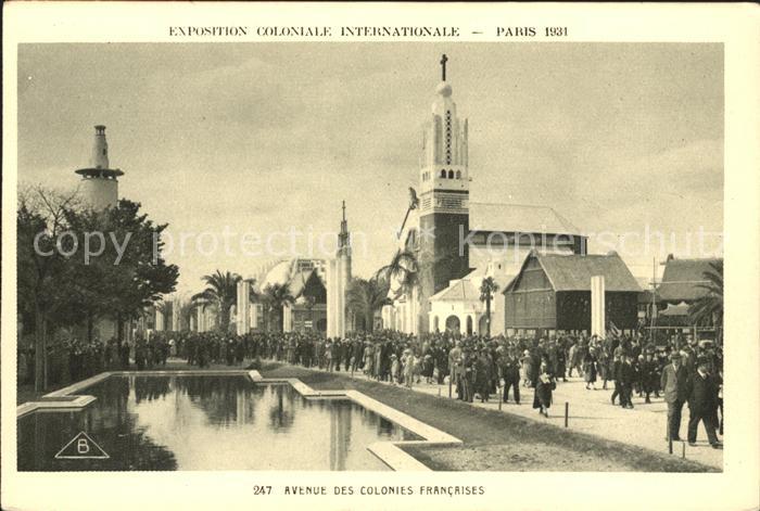 Exposition Coloniale Internationale Paris 1931 Avenue des Colonies Francaises