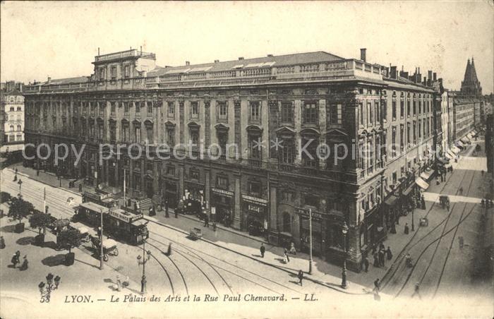 Strassenbahn Lyon Palais des Arts Rue Paul Chenavard