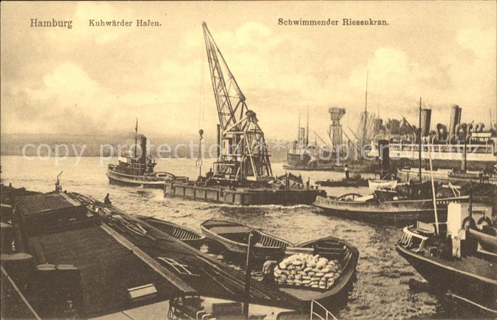 Hafenanlagen Hamburg Kuhwärder Hafen Schwimmender Ri