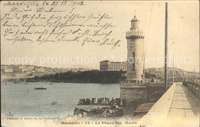 Leuchtturm Lighthouse Marseille Phare Ste.-Marie