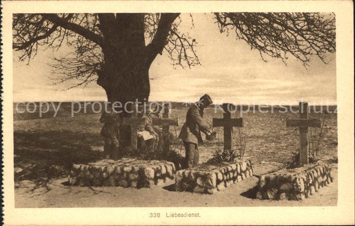 Militaria Tod Soldaten Graeber Liebesdienst