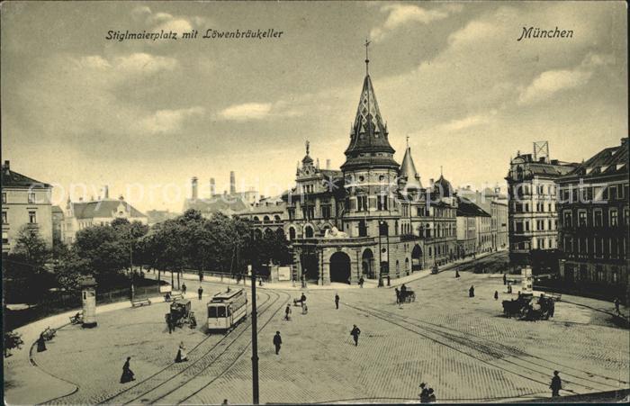 Strassenbahn Muenchen Stiglmaierplatz Loewenbraeukeller