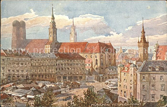 Wagner Richard Kuenstler Muenchen Victualien-Markt Nr. 15