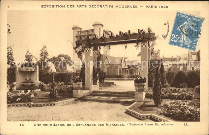 Exposition Arts Decoratifs Paris 1925 Cour-Jardin de l'Esplanade des Invalide