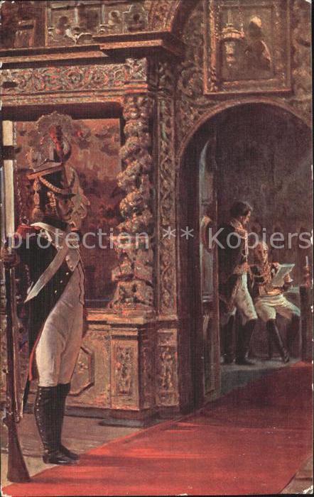 Kuenstlerkarte Verestchaguine Nr. 67 Marechal Davoust au monastere Tchoudoff