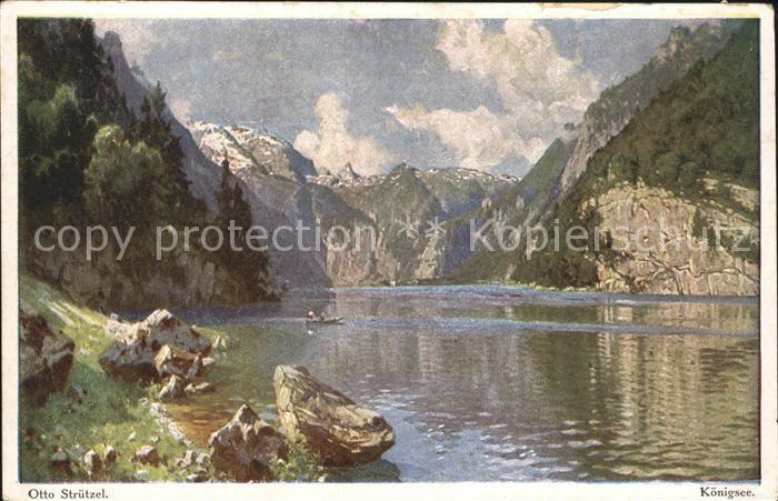 Kuenstlerkarte Otto Struetzel Koenigsee Nr. 801