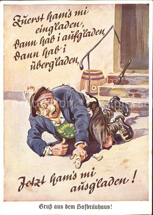 Hofbraeuhaus Muenchen Bier Humor August-Lengauer-Verlag-Nr. 3084