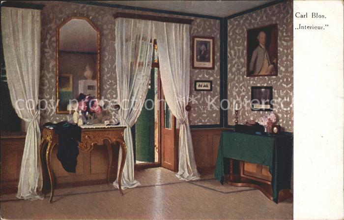 Kuenstlerkarte Carl Blos Interieur Deutsche Meister Nr. 4463