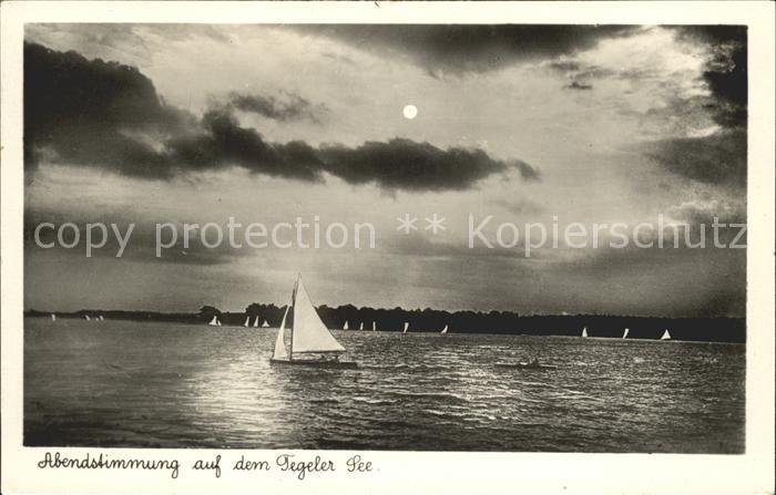 Segelboote Tegeler See Abendstimmung