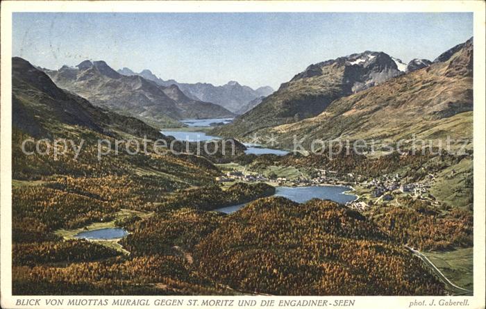 Foto Gaberell J. Nr. 5008 St. Moritz Engadiner-Seen