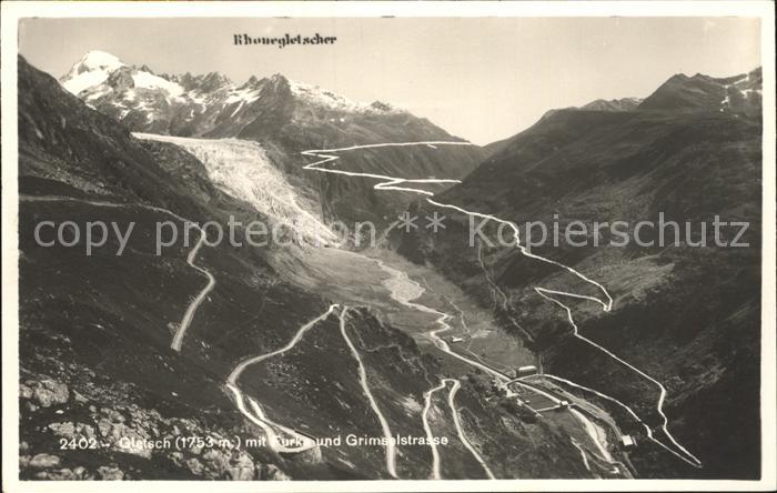 Gletscher Rhonegletscher Grimselstrasse