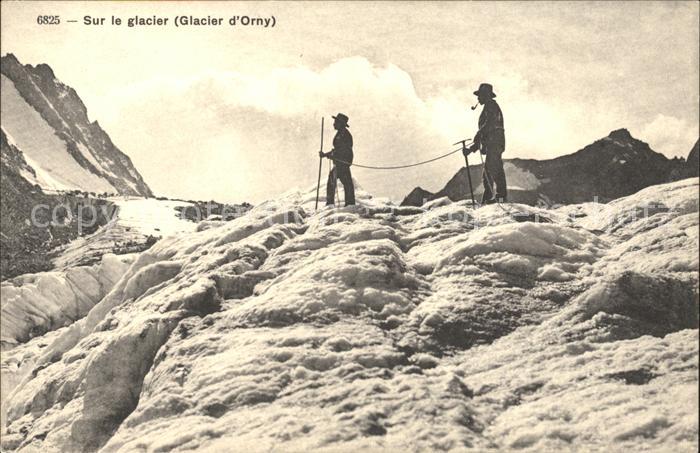 Gletscher Glacier d_Orny Wanderung