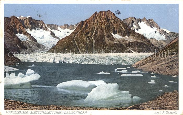 Foto Gaberell J. Nr. 6880 Märjelensee Aletschgletscher Dreie