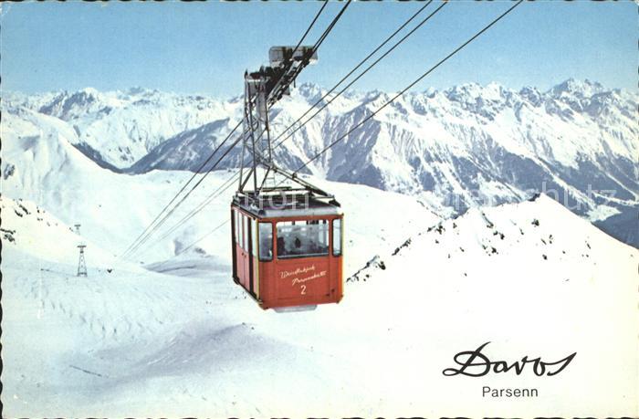 Seilbahn Weissfluhjoch-Parsennhuette Rhaetikonkette Davos