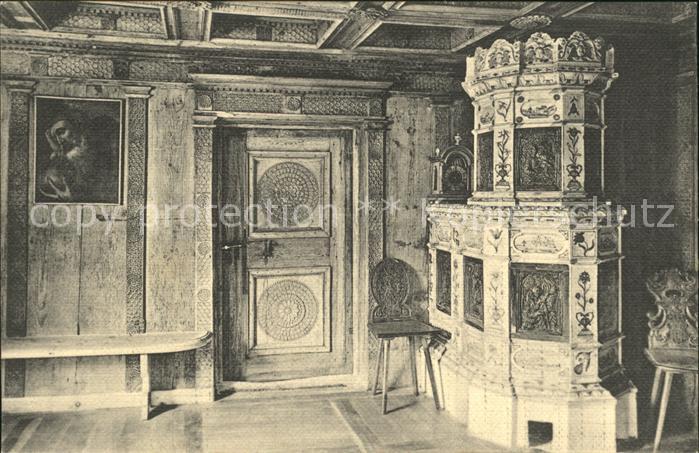 Kachelofen Prunkstube Haus Marca Mesocco Museum En