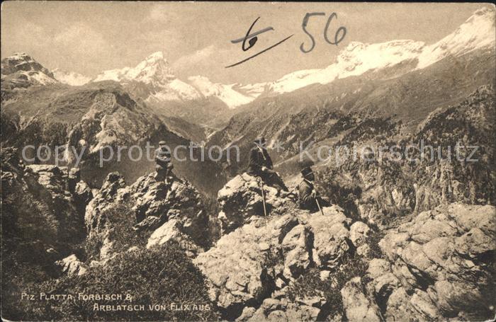 Bergsteigen Klettern Wandern Piz Platta Forbisch Arblatsch
