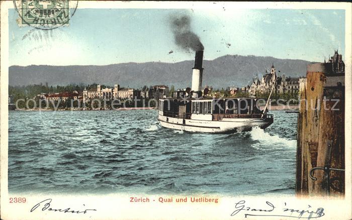 Dampfer Binnenschifffahrt Zuerich Quai Uetliberg