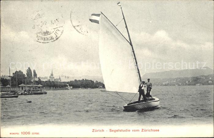 Segelboote Segelstudie Zuerichsee Zuerich