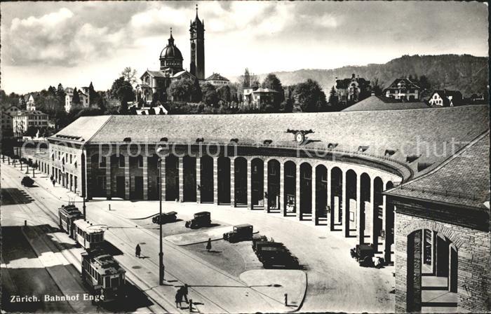 Strassenbahn Zuerich Bahnhof Enge