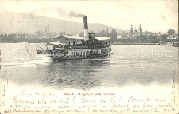 Dampfer Binnenschifffahrt Zuerich Alpenquai