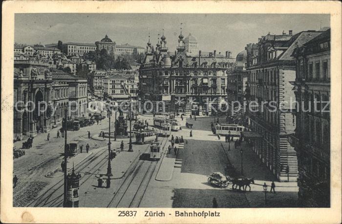 Strassenbahn Zuerich Bahnhofplatz