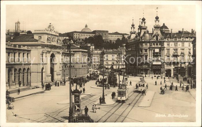 Strassenbahn Zuerich Bahnhofplatz