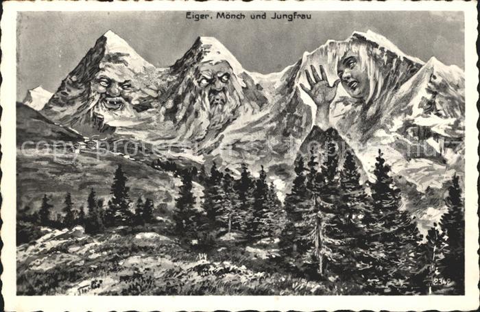 Berggesichter Eiger Mönch Jungfrau